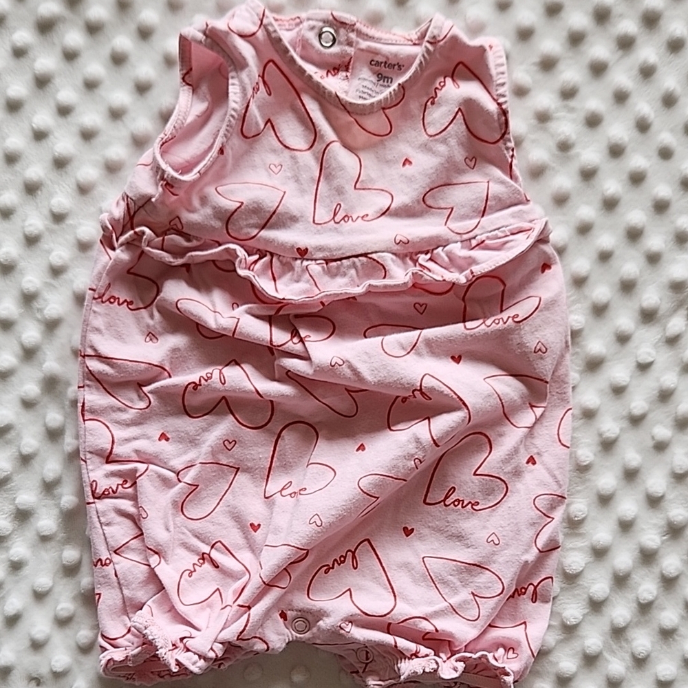 Carter's Pink Heart Romper